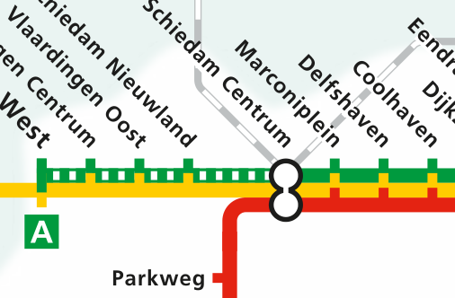 Snippet of a diagram of the Rotterdam Metro